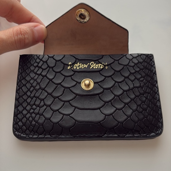 Black Leather Card Holder - Picture 3 of 4